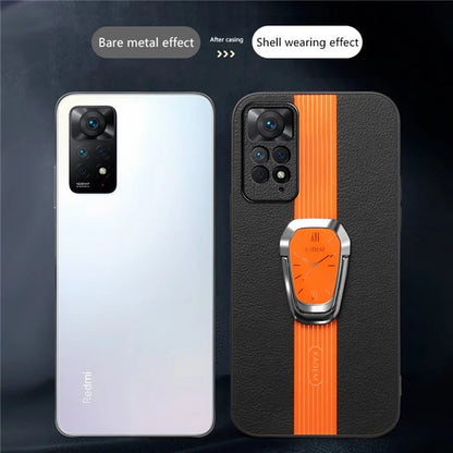 KADEM For Xiaomi Redmi Note 11 Pro 5G (Qualcomm) / Redmi Note 11  4G (MediaTek) Case PU+TPU+Acrylic Phone Cover