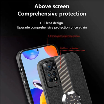 KADEM For Xiaomi Redmi Note 11 Pro 5G (Qualcomm) / Redmi Note 11  4G (MediaTek) Case PU+TPU+Acrylic Phone Cover