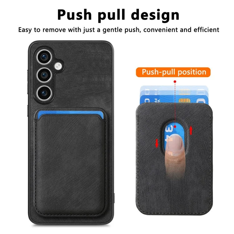 D12 For Samsung Galaxy S23 FE Detachable Magnetic Card Case Phone Cover