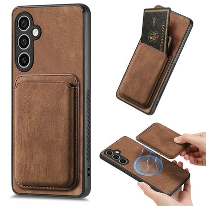 D12 For Samsung Galaxy S23 FE Detachable Magnetic Card Case Phone Cover