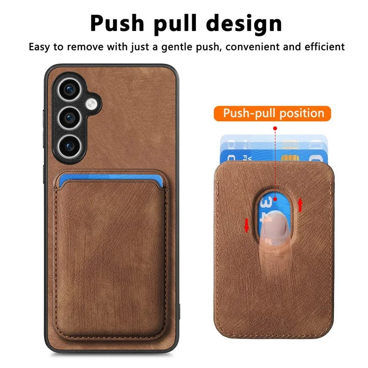 D12 For Samsung Galaxy S23 FE Detachable Magnetic Card Case Phone Cover