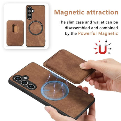 D12 For Samsung Galaxy S23 FE Detachable Magnetic Card Case Phone Cover