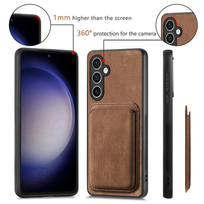D12 For Samsung Galaxy S23 FE Detachable Magnetic Card Case Phone Cover
