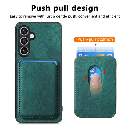 D12 For Samsung Galaxy S23 FE Detachable Magnetic Card Case Phone Cover