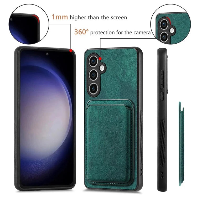 D12 For Samsung Galaxy S23 FE Detachable Magnetic Card Case Phone Cover