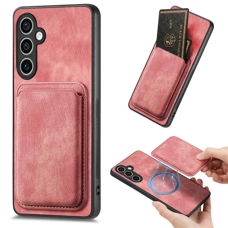 D12 For Samsung Galaxy S23 FE Detachable Magnetic Card Case Phone Cover