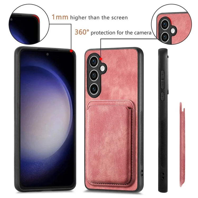 D12 For Samsung Galaxy S23 FE Detachable Magnetic Card Case Phone Cover