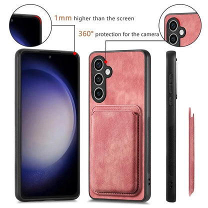 D12 For Samsung Galaxy S23 FE Detachable Magnetic Card Case Phone Cover