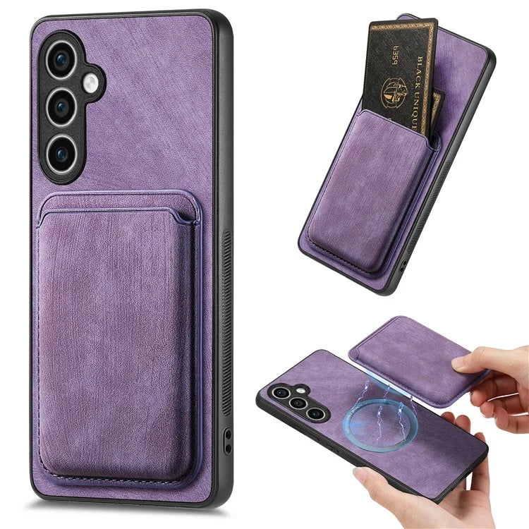 D12 For Samsung Galaxy S23 FE Detachable Magnetic Card Case Phone Cover