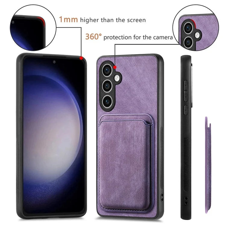 D12 For Samsung Galaxy S23 FE Detachable Magnetic Card Case Phone Cover