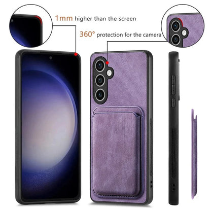 D12 For Samsung Galaxy S23 FE Detachable Magnetic Card Case Phone Cover