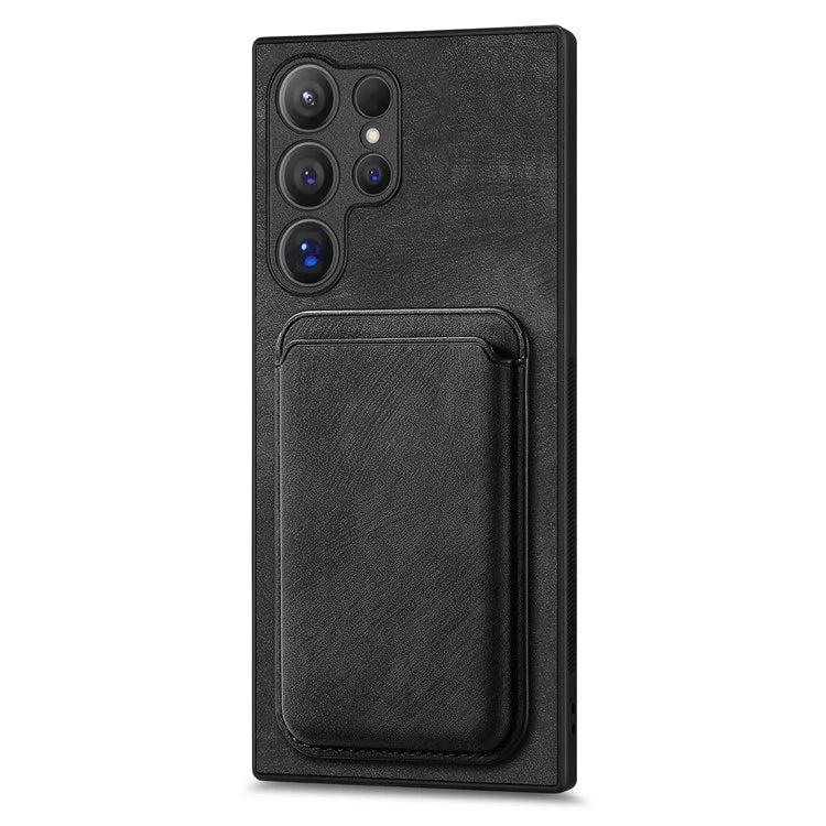 D12 For Samsung Galaxy S24 Ultra Retro Texture Detachable Magnetic Card Case Phone Cover