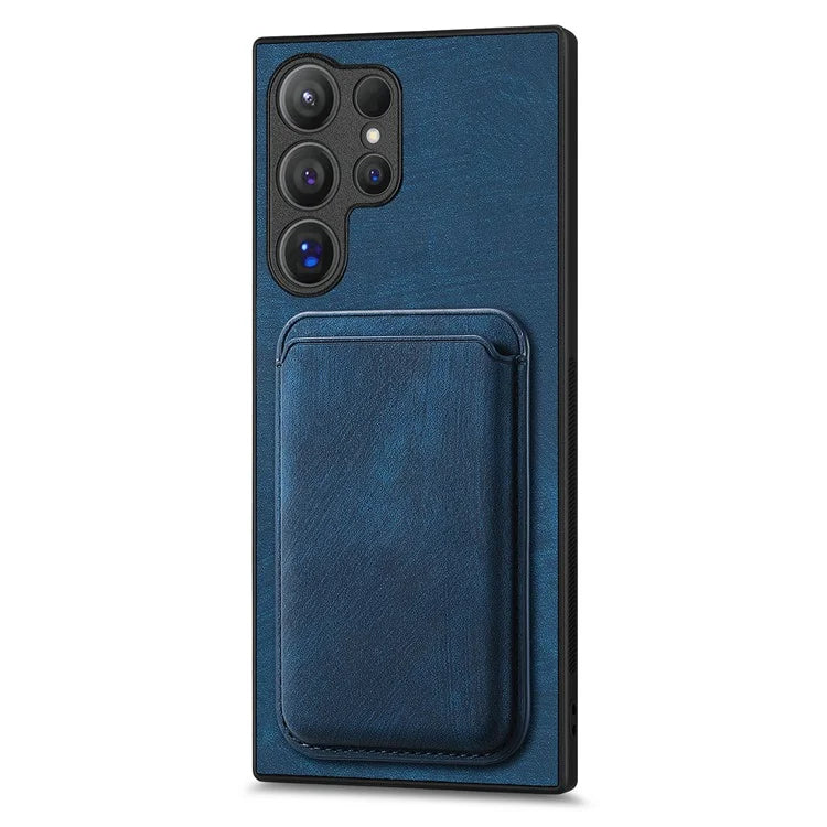 D12 For Samsung Galaxy S24 Ultra Retro Texture Detachable Magnetic Card Case Phone Cover