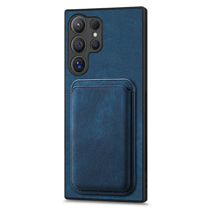 D12 For Samsung Galaxy S24 Ultra Retro Texture Detachable Magnetic Card Case Phone Cover