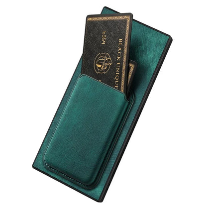 D12 For Samsung Galaxy S24 Ultra Retro Texture Detachable Magnetic Card Case Phone Cover