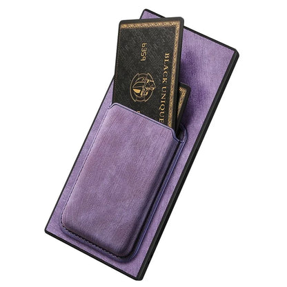 D12 For Samsung Galaxy S24 Ultra Retro Texture Detachable Magnetic Card Case Phone Cover