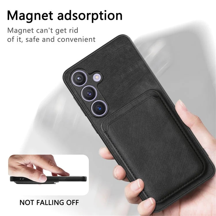 D12 For Samsung Galaxy S24+ Detachable Magnetic Card Case Fall Proof Phone Cover