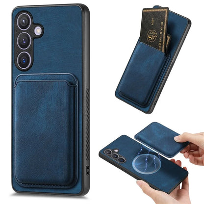 D12 For Samsung Galaxy S24+ Detachable Magnetic Card Case Fall Proof Phone Cover