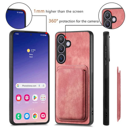 D12 For Samsung Galaxy S24+ Detachable Magnetic Card Case Fall Proof Phone Cover