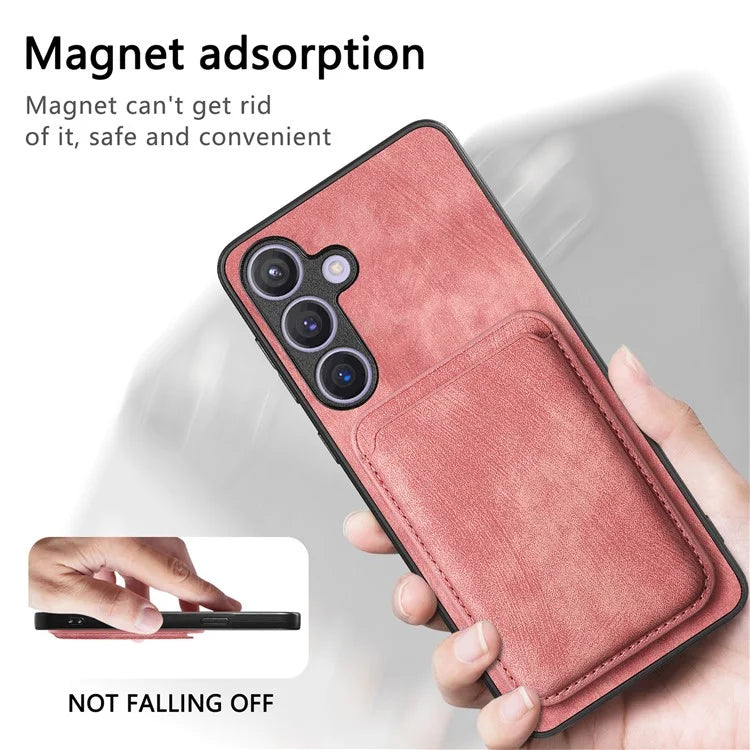 D12 For Samsung Galaxy S24+ Detachable Magnetic Card Case Fall Proof Phone Cover