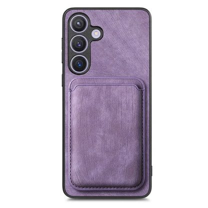 D12 For Samsung Galaxy S24+ Detachable Magnetic Card Case Fall Proof Phone Cover
