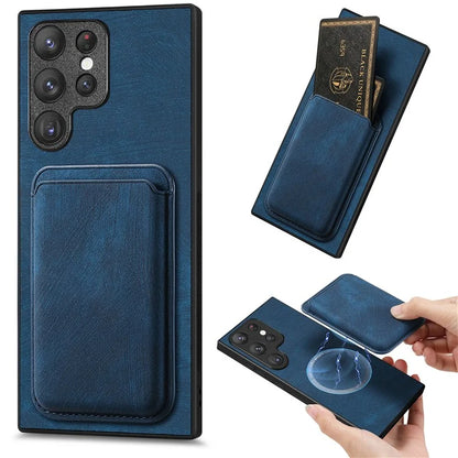 D12 For Samsung Galaxy S23 Ultra Detachable Magnetic Card Case Phone Protector Cover