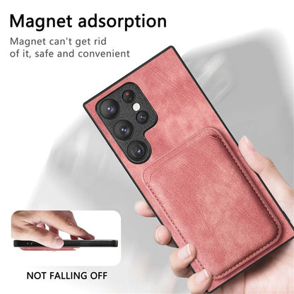 D12 For Samsung Galaxy S23 Ultra Detachable Magnetic Card Case Phone Protector Cover