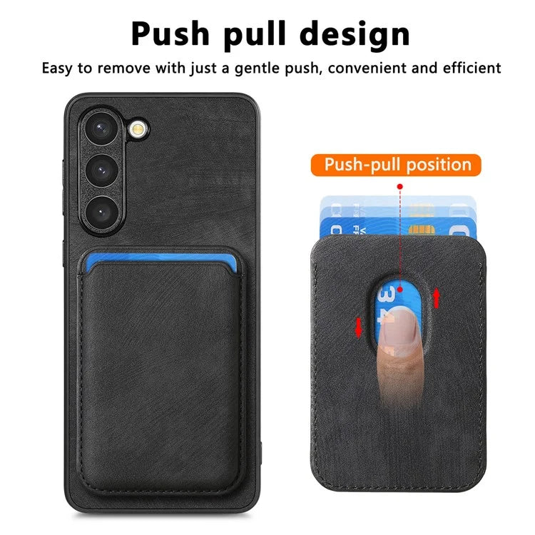 D12 For Samsung Galaxy S23+ Case Drop Protection Magnetic Card Holder Phone Cover