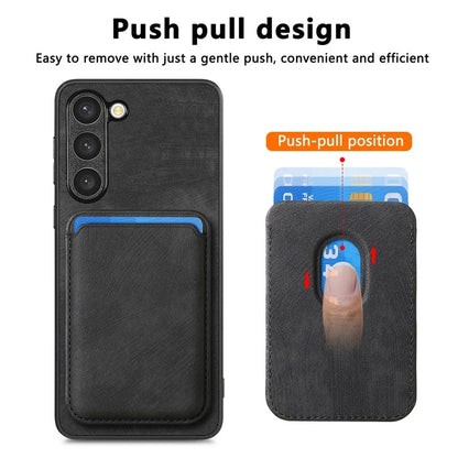 D12 For Samsung Galaxy S23+ Case Drop Protection Magnetic Card Holder Phone Cover