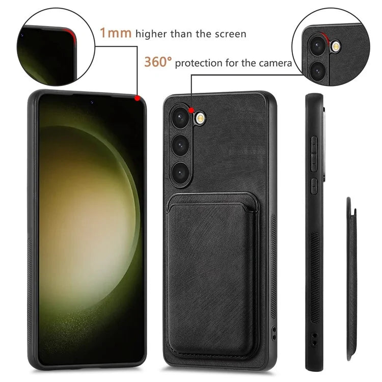 D12 For Samsung Galaxy S23+ Case Drop Protection Magnetic Card Holder Phone Cover