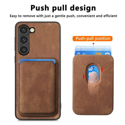 D12 For Samsung Galaxy S23+ Case Drop Protection Magnetic Card Holder Phone Cover