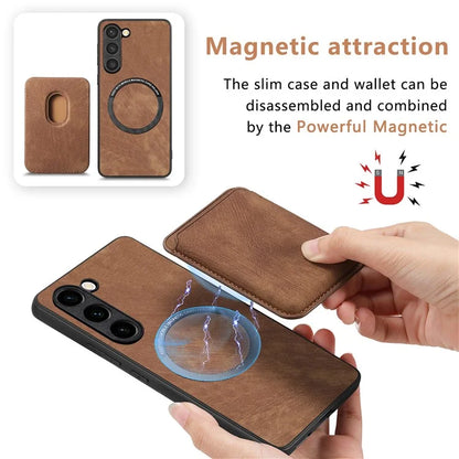 D12 For Samsung Galaxy S23+ Case Drop Protection Magnetic Card Holder Phone Cover