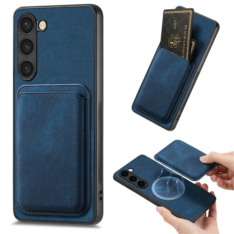 D12 For Samsung Galaxy S23+ Case Drop Protection Magnetic Card Holder Phone Cover