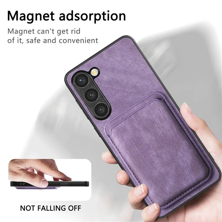 D12 For Samsung Galaxy S23+ Case Drop Protection Magnetic Card Holder Phone Cover