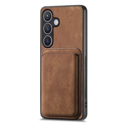 D12 For Samsung Galaxy S24 Bump Proof Phone Cover with Detachable Magnetic Card Case