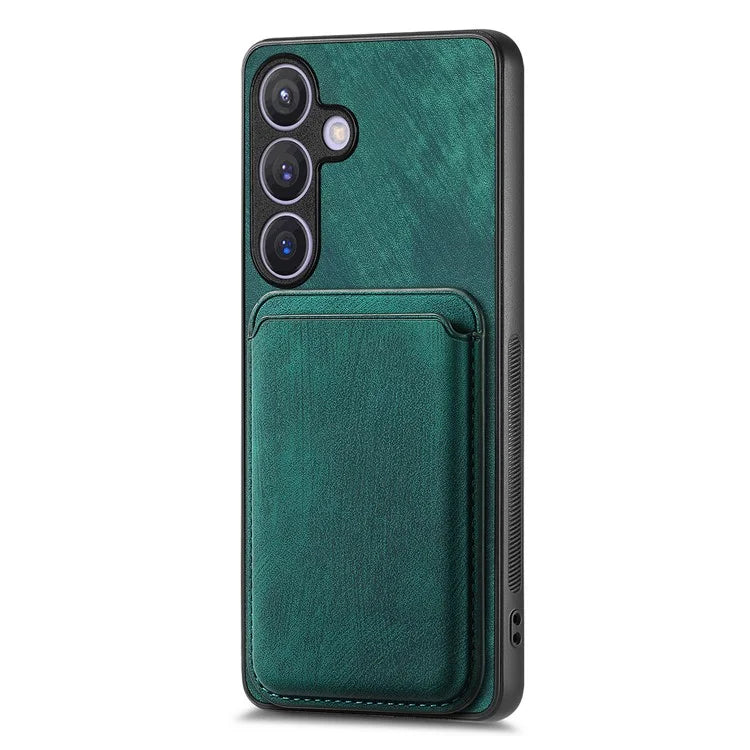 D12 For Samsung Galaxy S24 Bump Proof Phone Cover with Detachable Magnetic Card Case