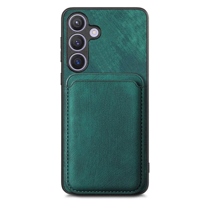 D12 For Samsung Galaxy S24 Bump Proof Phone Cover with Detachable Magnetic Card Case