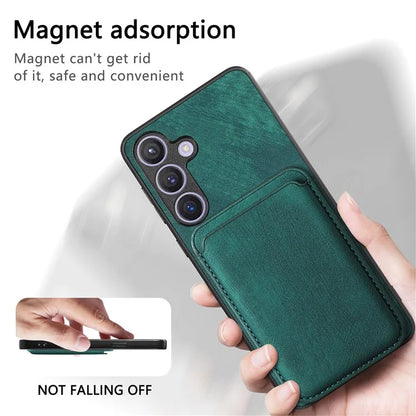 D12 For Samsung Galaxy S24 Bump Proof Phone Cover with Detachable Magnetic Card Case