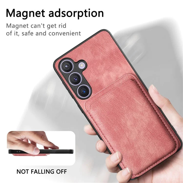 D12 For Samsung Galaxy S24 Bump Proof Phone Cover with Detachable Magnetic Card Case