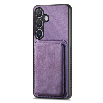 D12 For Samsung Galaxy S24 Bump Proof Phone Cover with Detachable Magnetic Card Case