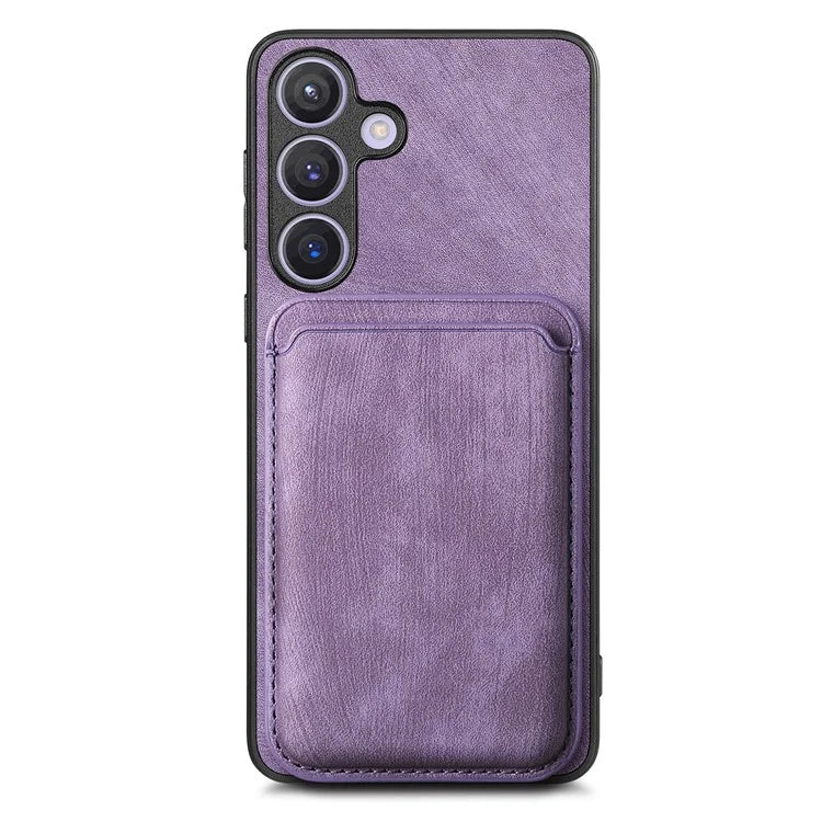 D12 For Samsung Galaxy S24 Bump Proof Phone Cover with Detachable Magnetic Card Case