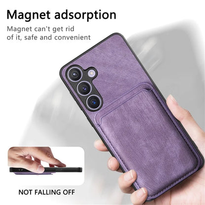 D12 For Samsung Galaxy S24 Bump Proof Phone Cover with Detachable Magnetic Card Case