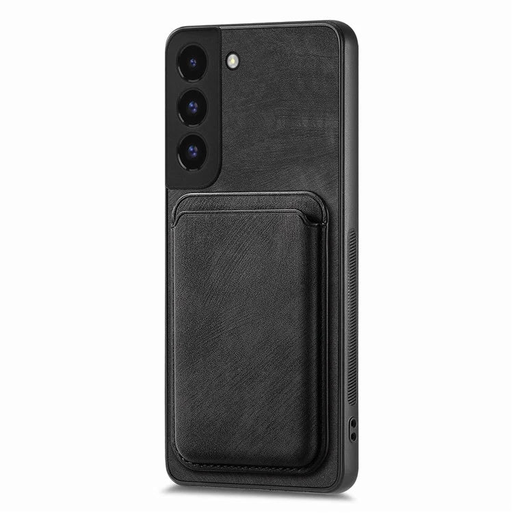 D12 For Samsung Galaxy S22+ 5G Anti-fall Phone Cover with Detachable Magnetic Card Case