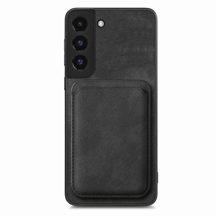 D12 For Samsung Galaxy S22+ 5G Anti-fall Phone Cover with Detachable Magnetic Card Case