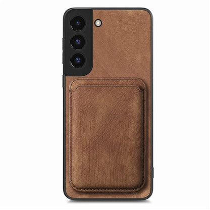 D12 For Samsung Galaxy S22+ 5G Anti-fall Phone Cover with Detachable Magnetic Card Case