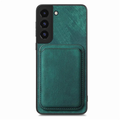D12 For Samsung Galaxy S22+ 5G Anti-fall Phone Cover with Detachable Magnetic Card Case