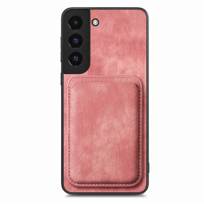 D12 For Samsung Galaxy S22+ 5G Anti-fall Phone Cover with Detachable Magnetic Card Case
