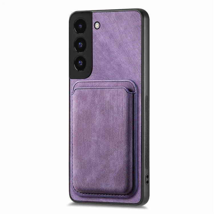 D12 For Samsung Galaxy S22+ 5G Anti-fall Phone Cover with Detachable Magnetic Card Case