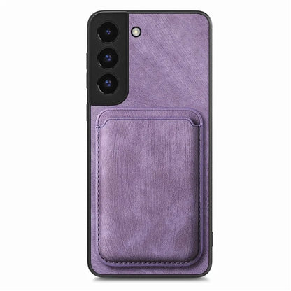 D12 For Samsung Galaxy S22+ 5G Anti-fall Phone Cover with Detachable Magnetic Card Case