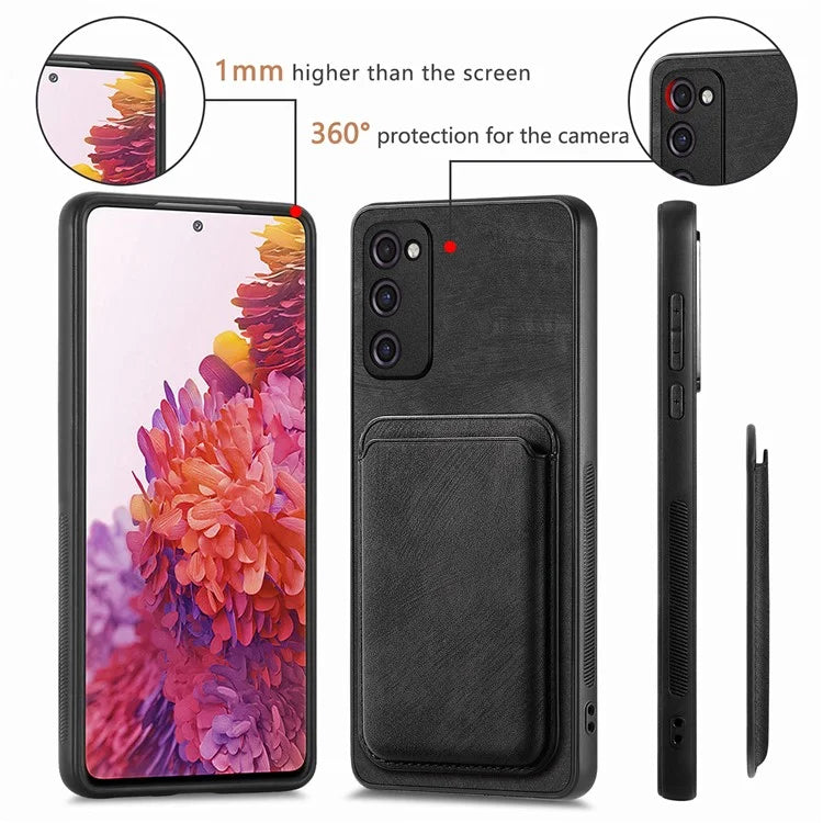 D12 For Samsung Galaxy S20 Lite / S20 FE / S20 FE 5G / S20 FE 2022 Case Detachable Card Case Shell